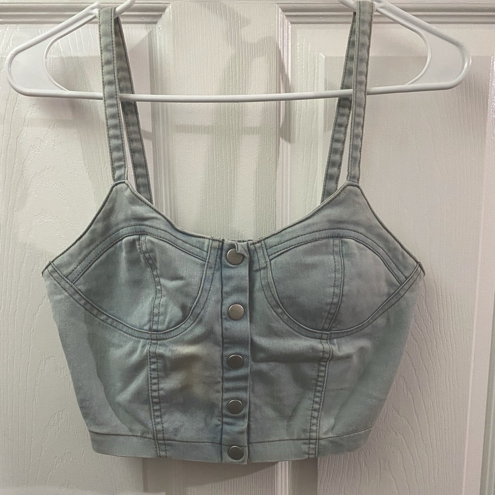 Denim crop top